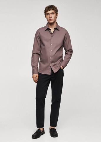 MANGO MAN Regular fit Button Up Shirt 'Arthur' in Purple