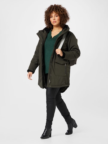 ONLY Carmakoma Between-Seasons Coat 'Maastricht' in Green