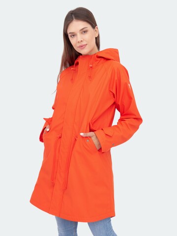 Derbe Raincoat 'Travel Friese' in Orange: front