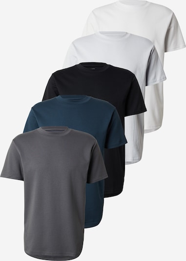 HOLLISTER Majica u plava / siva / crna / bijela, Pregled proizvoda