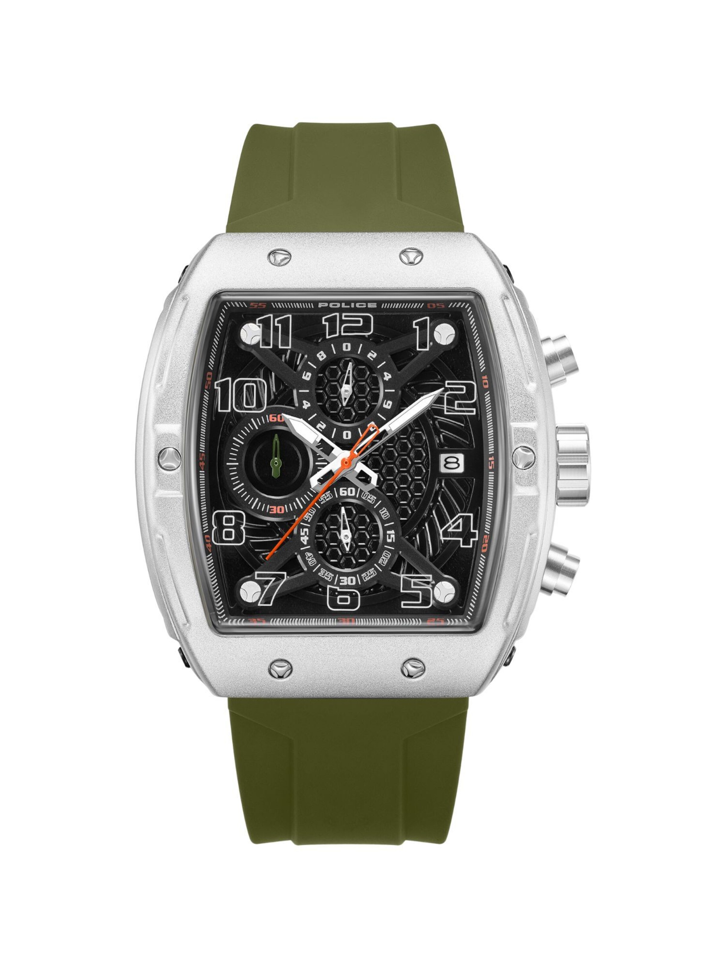 POLICE Quarzuhr ' Coswig ' in Grün: Vorderseite