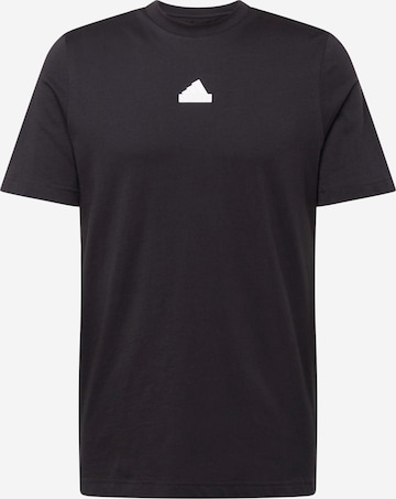 ADIDAS SPORTSWEARTehnička sportska majica 'FRACTAL' - crna boja: prednji dio
