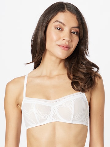 PASSIONATA Balconette Bra in White: front