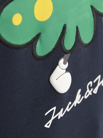 Sweat-shirt 'JJXMAS JOLLY' JACK & JONES en bleu