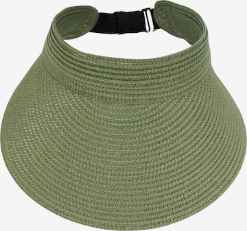 styleBREAKER Cap 'Papierstroh Visor Cap Einfarbig' in Green: front