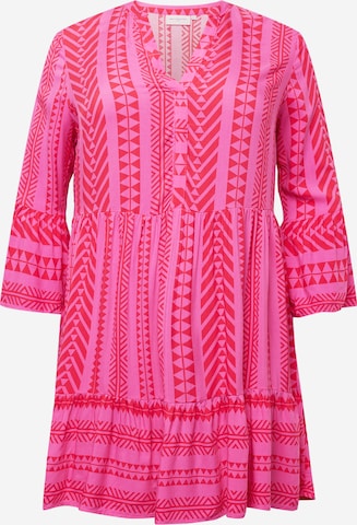 ONLY Carmakoma Μπλουζοφόρεμα 'Marrakesh' σε ροζ: μπροστά