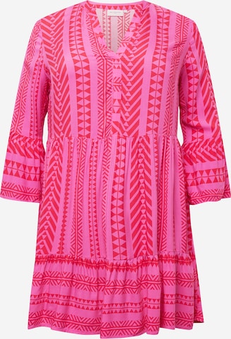 ONLY Carmakoma Kleid 'Marrakesh' in Pink: predná strana