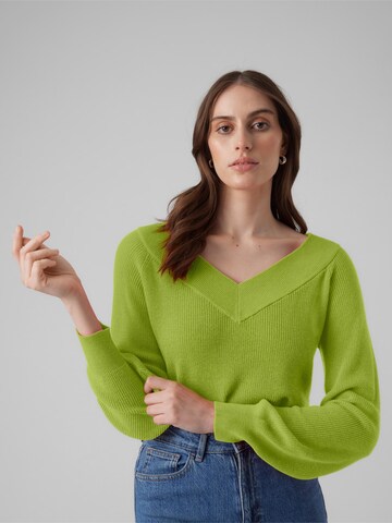 VERO MODA Sweater 'NEW LEXSUN' in Green