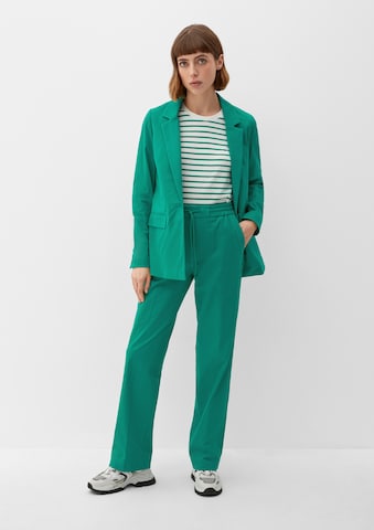 s.Oliver - regular Pantalón de pinzas en verde