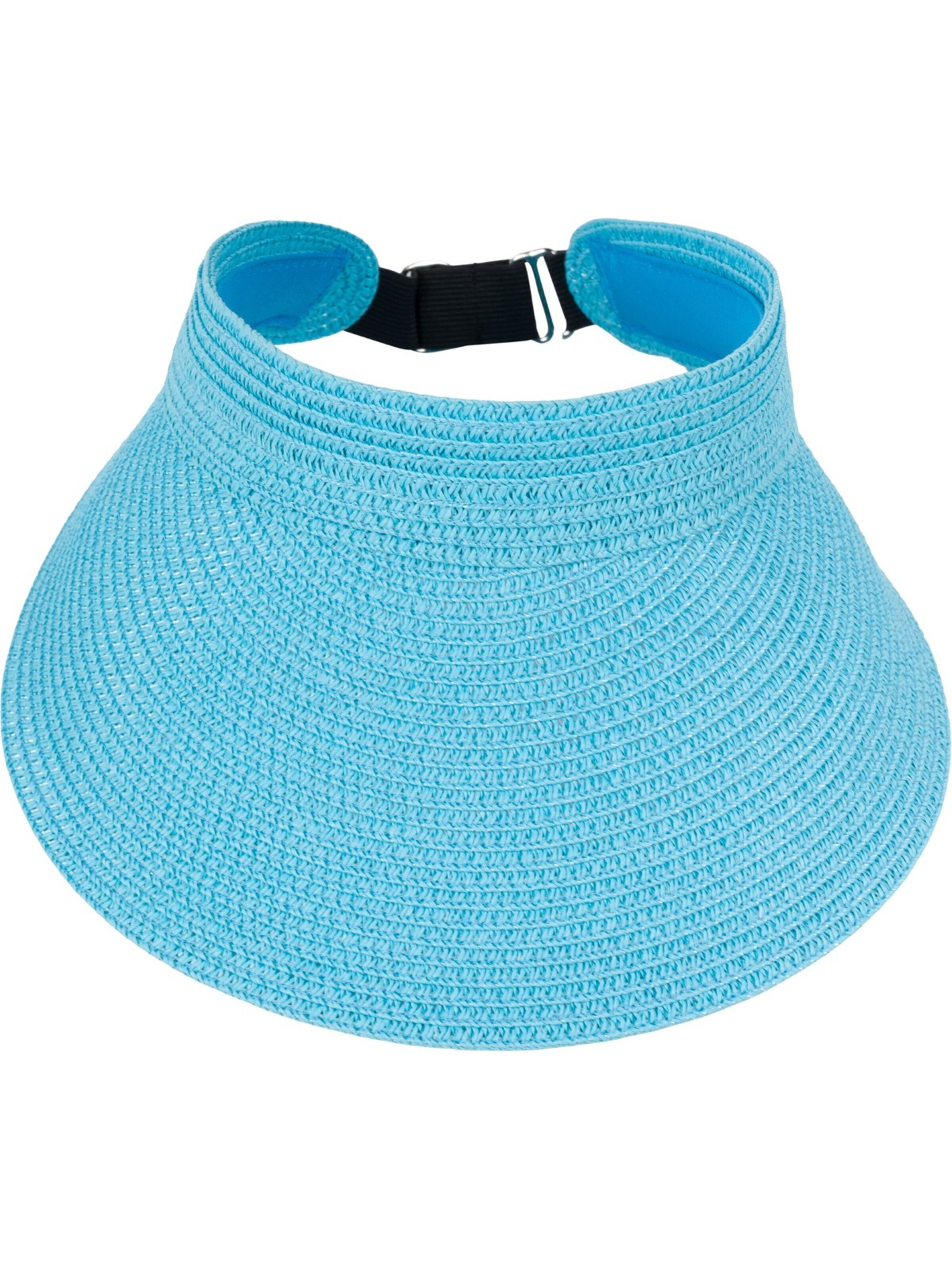 styleBREAKER Cap 'Papierstroh Visor Cap Einfarbig'‌ in Blau