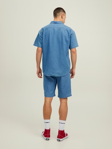 JACK & JONES Regular Fit Hemd 'Leo' in Blau