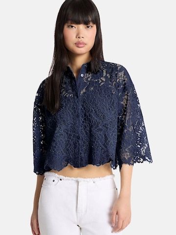 Michael Kors - Blusa en azul: frente