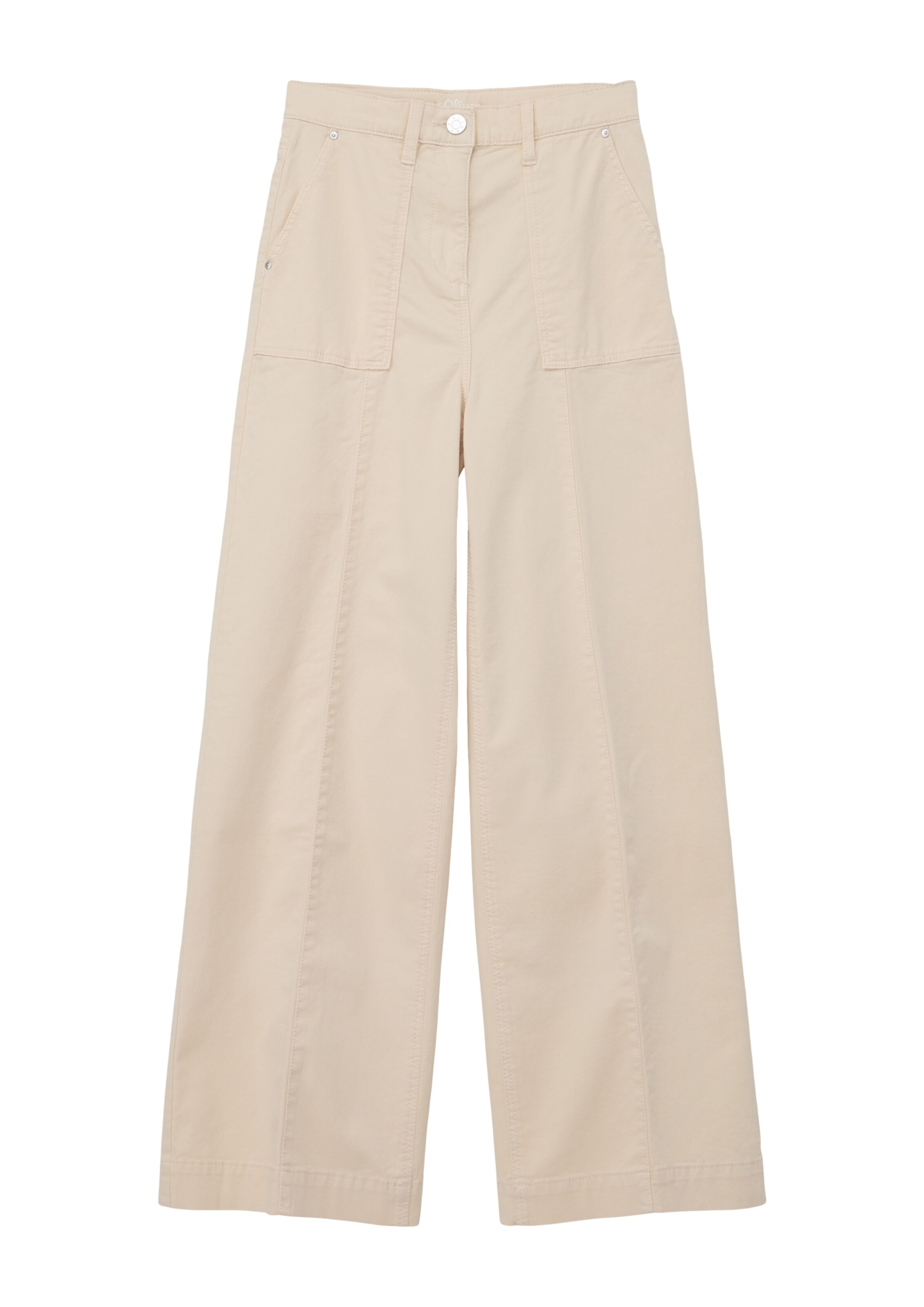 s.Oliver Wide leg Jeans in Beige: front