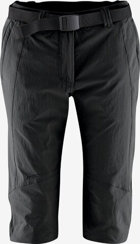 Maier Sports Regular Outdoor Pants in Black: front