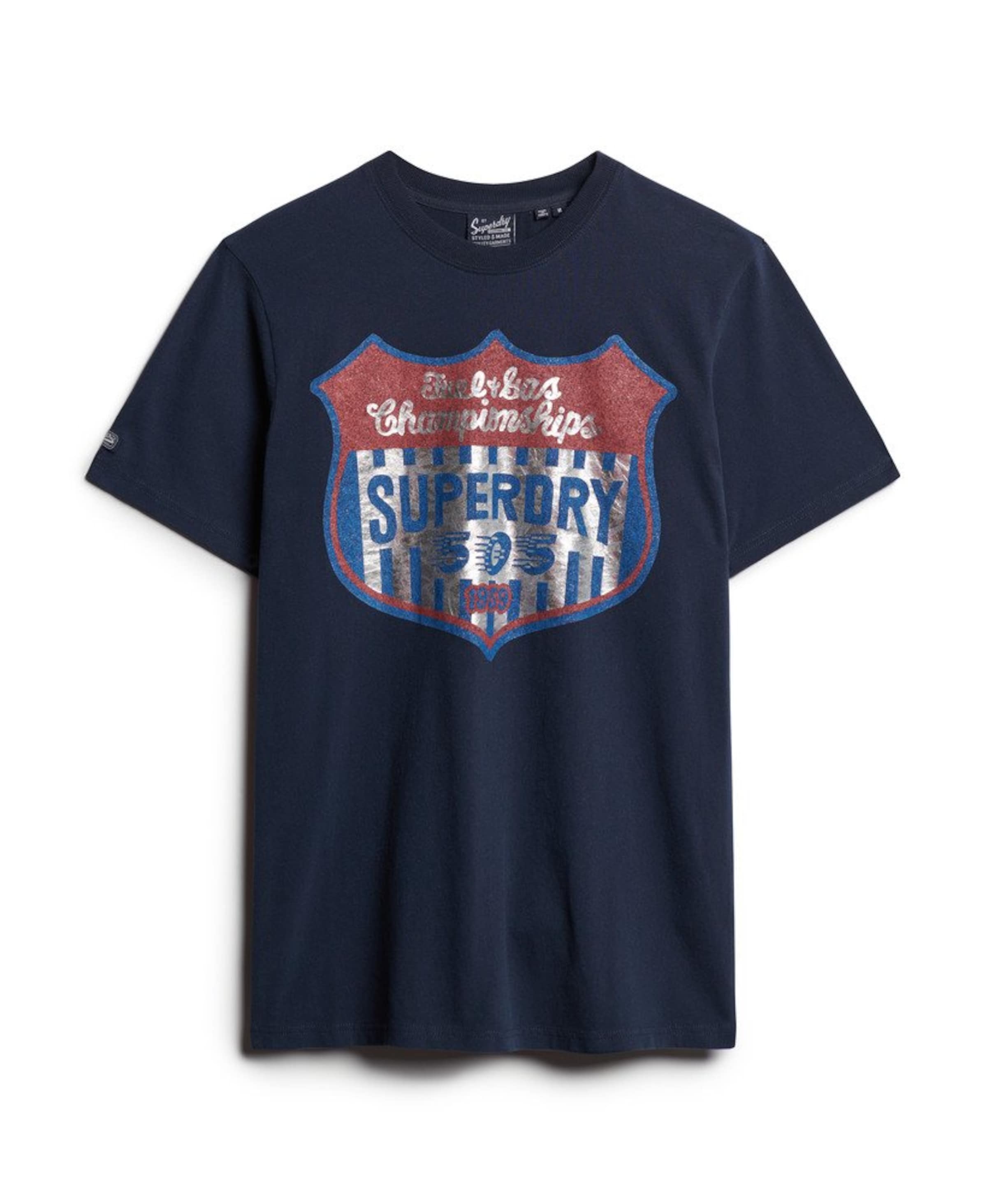 Superdry & Co Póló 'GASOLINE' - kék: elől