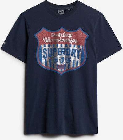 Superdry Shirt in marine blue / Blood red / Silver, Item view