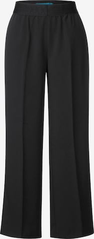 Wide Leg Pantalon à plis STREET ONE en noir : devant