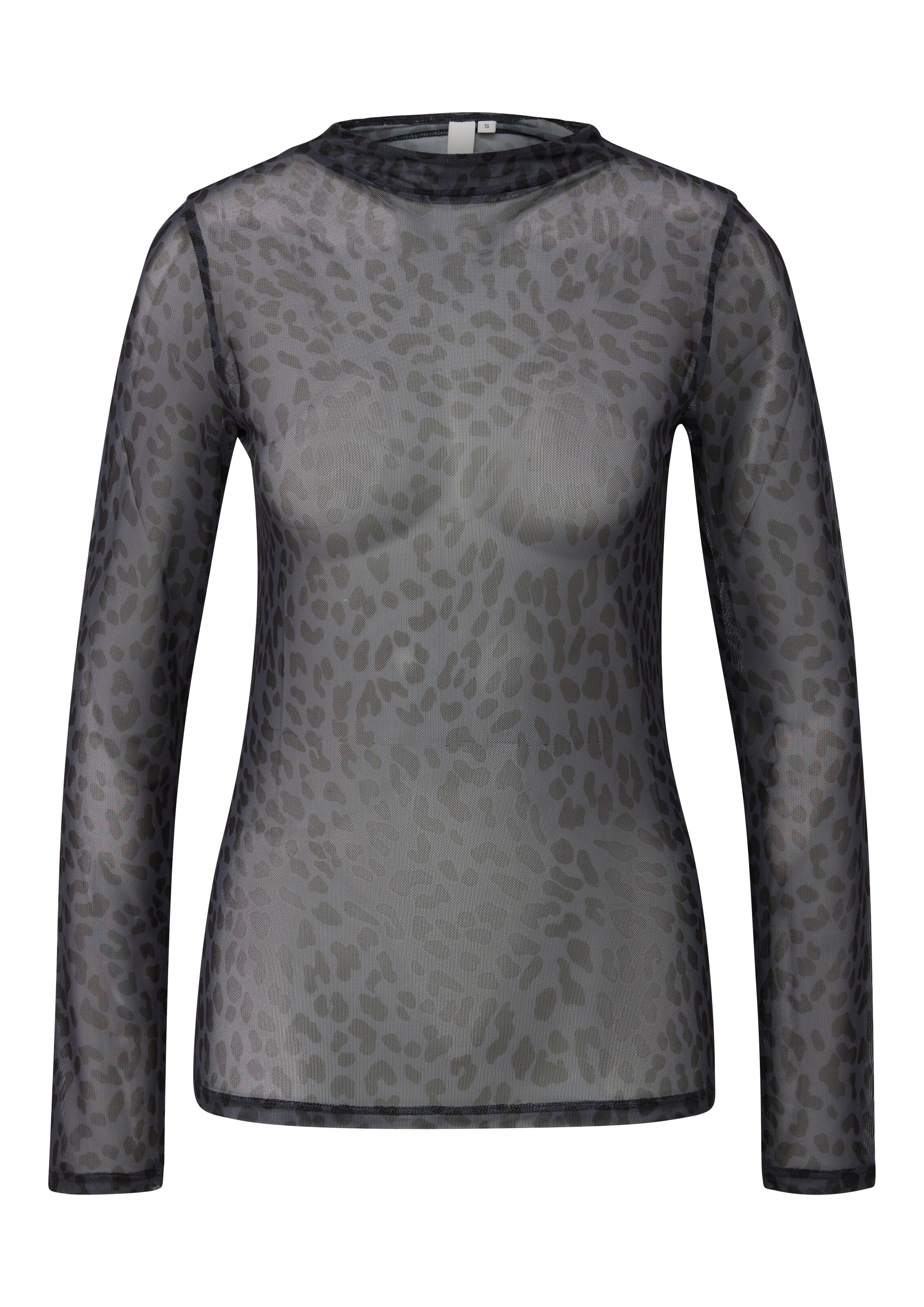 QS Shirt in Grau: Vorderseite