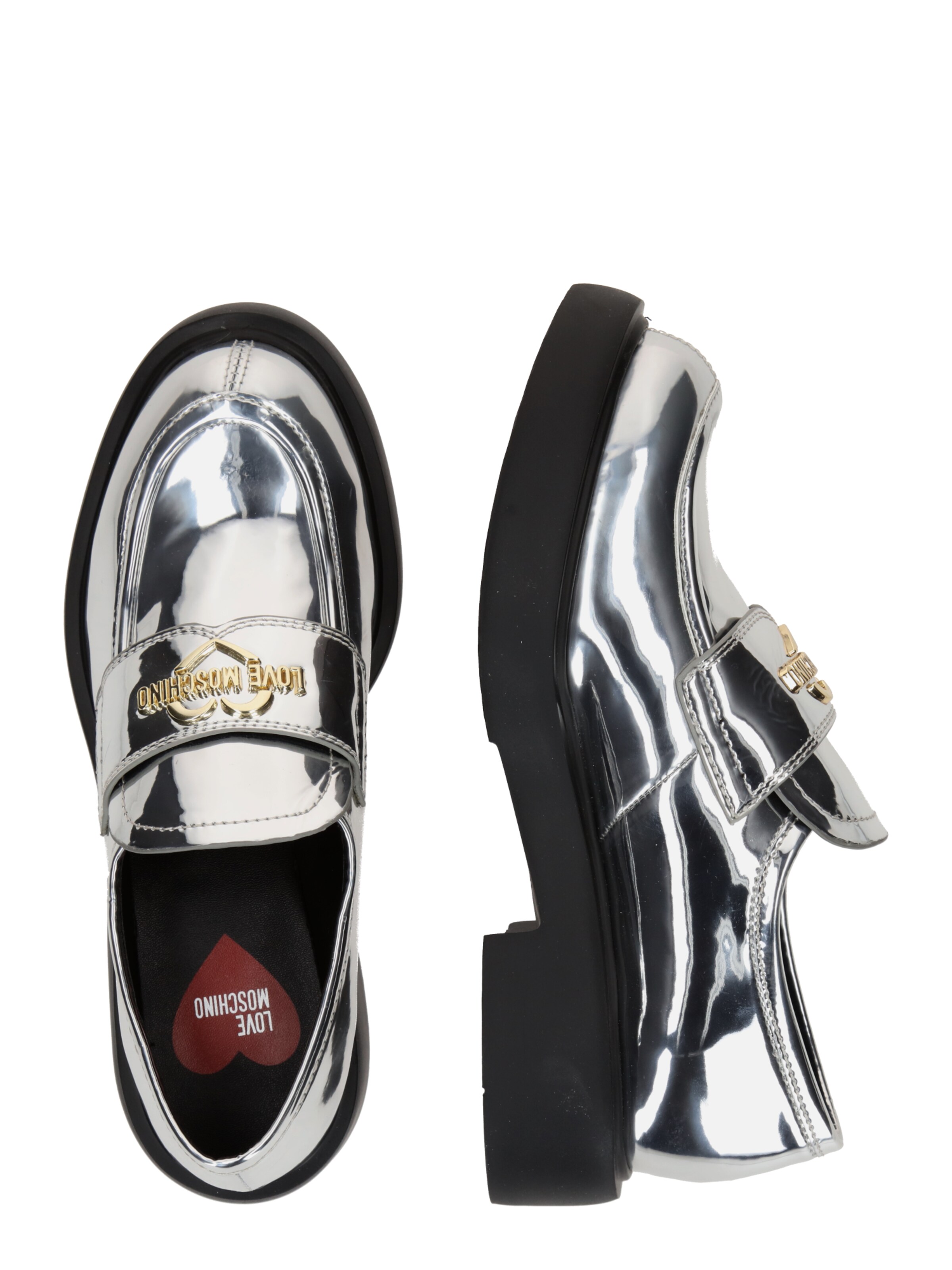 Love Moschino Házicipő 'SCARPAD.CITY40' - ezüst