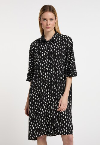 Robe-chemise DreiMaster Klassik en noir : devant