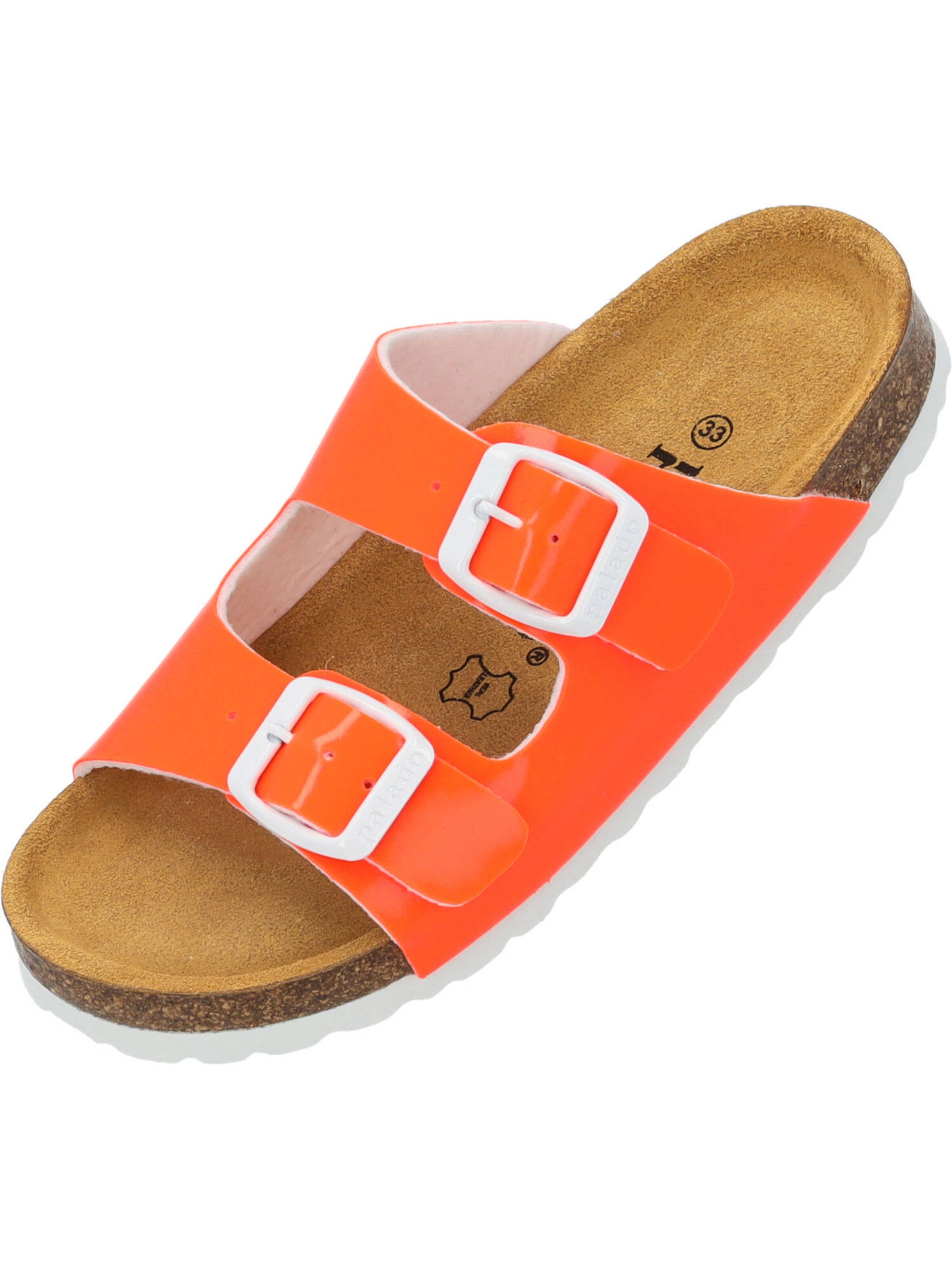 Palado Pantolette 'Korfu' in Orange: Vorderseite
