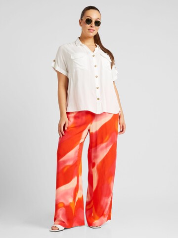 Wide Leg Pantalon 'Jade' Vero Moda Curve en rouge