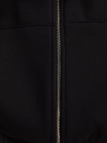 Bershka Zip-Up Hoodie in Black