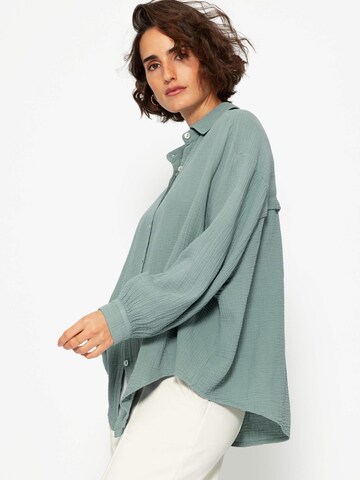 SASSYCLASSY Bluse 'kürzere Variante' in Grün