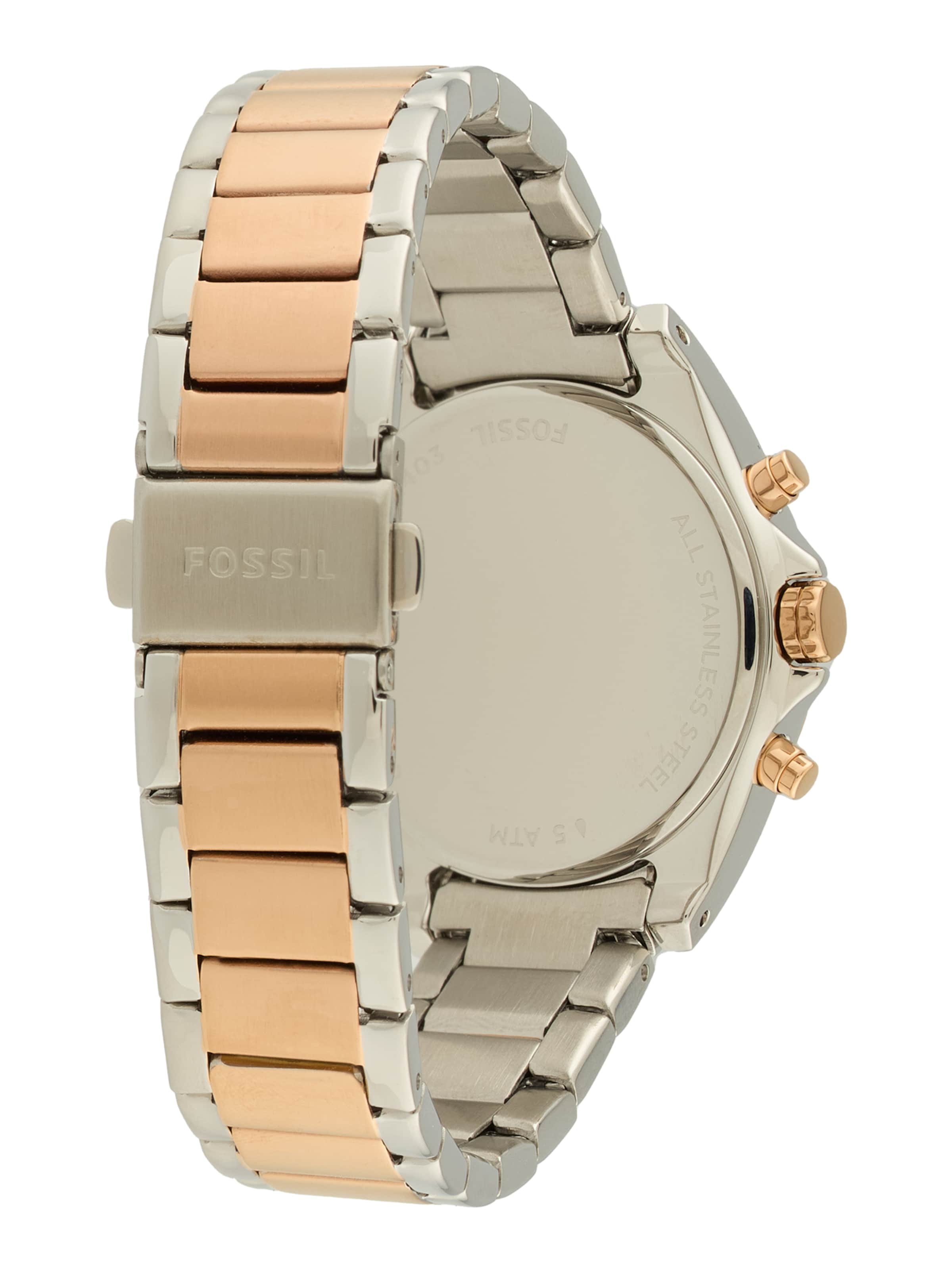 FOSSIL Analogna ura 'MODERN COURIER' | srebrna barva: zadnja stran