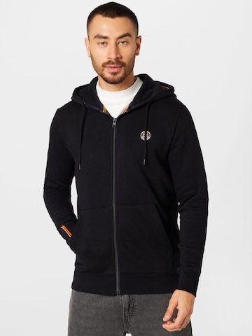 JACK & JONES Sweat jacket 'VALUE' in Black: front