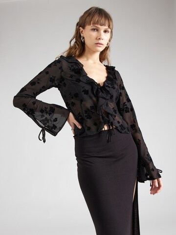 TOPSHOP Blouse in Zwart: voorkant