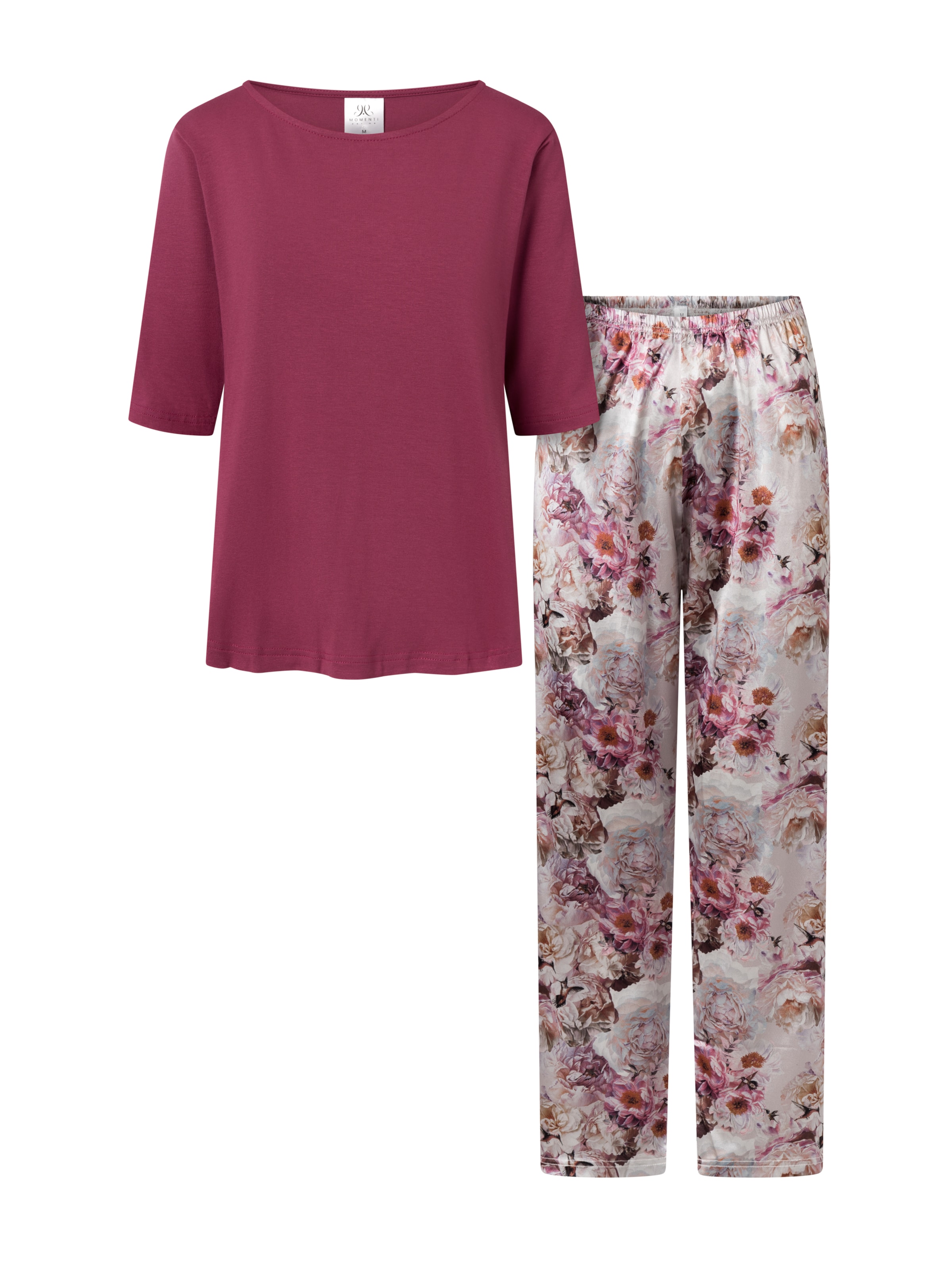 Momenti Per Me Pajama 'Cascada' in Pink: front