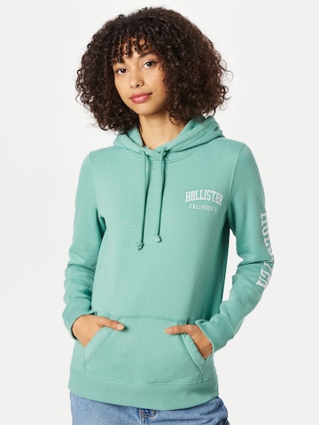 Sweat-shirt HOLLISTER en vert : devant