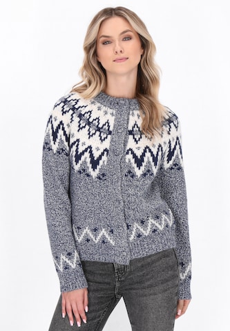 DreiMaster Vintage Gebreid vest 'Vintage' in Blauw: voorkant