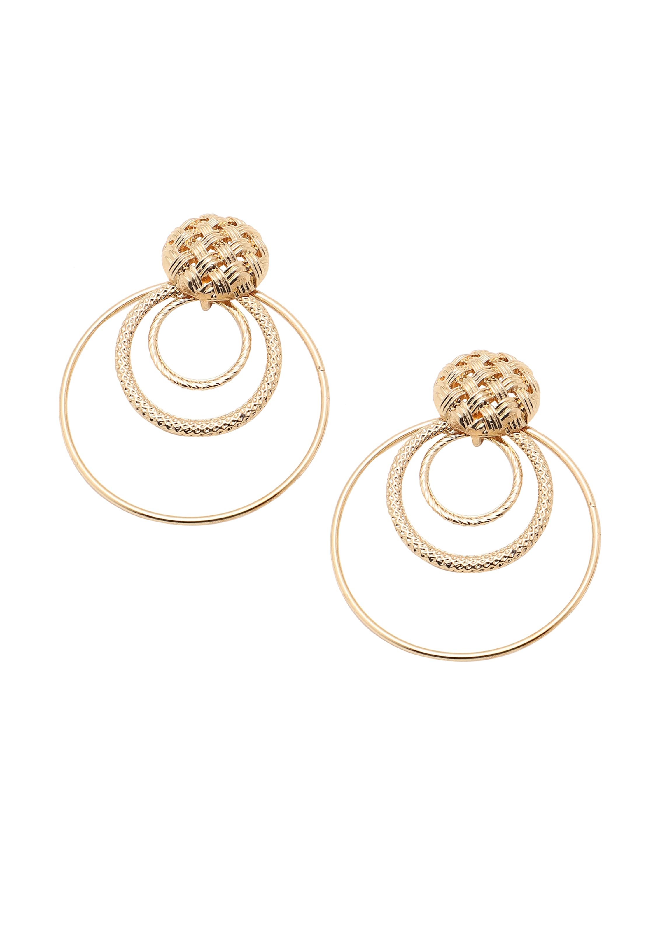 SOHI - Brincos 'Evonne' em ouro: frente