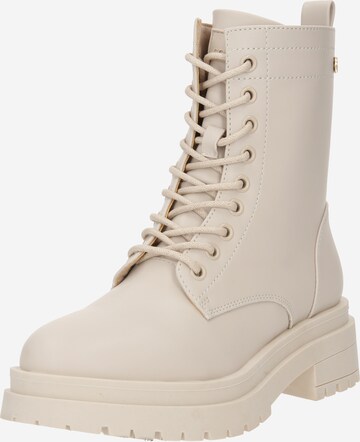 Xti - Botines con cordones en beige: frente