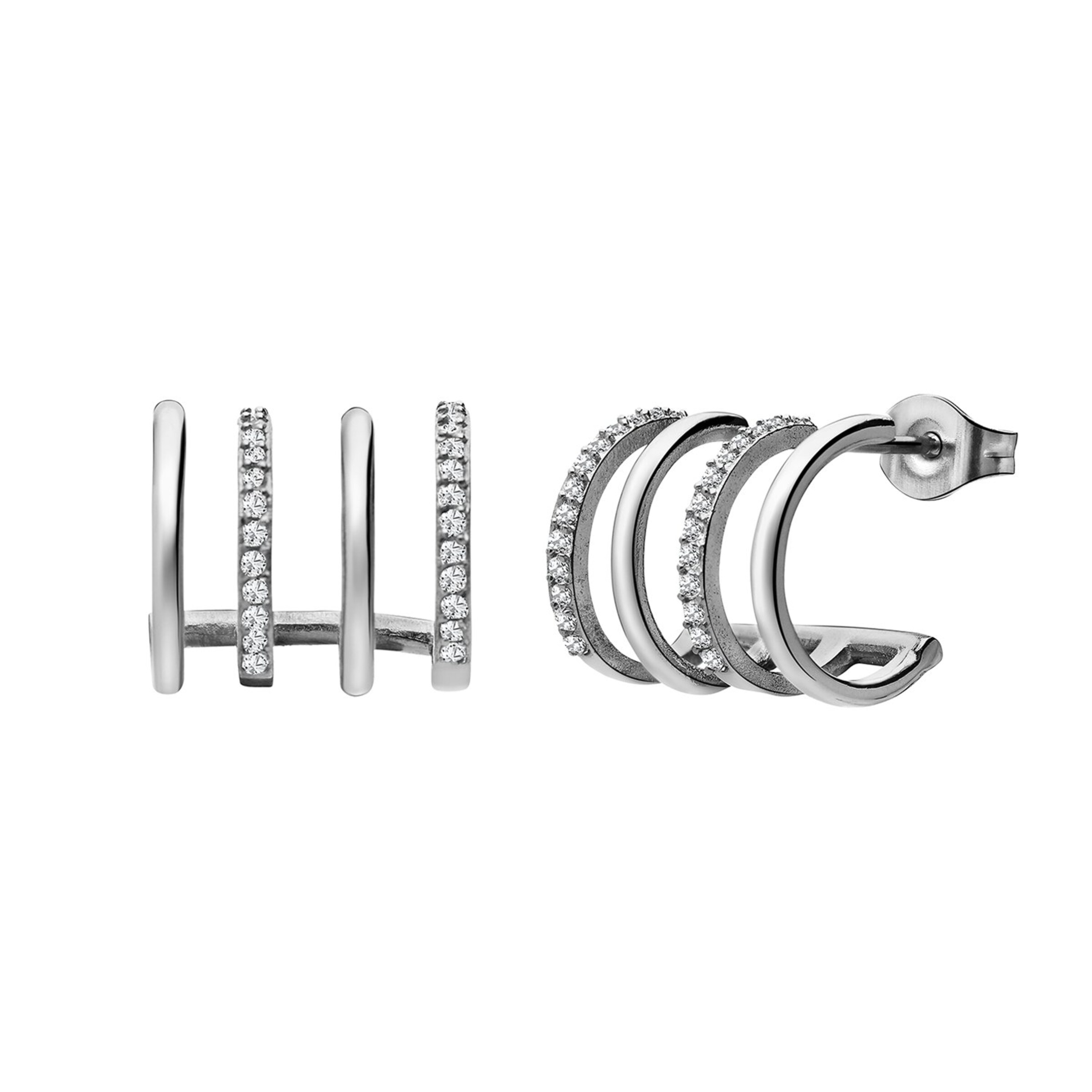 Lucardi Ohrringe in Silber: Vorderseite