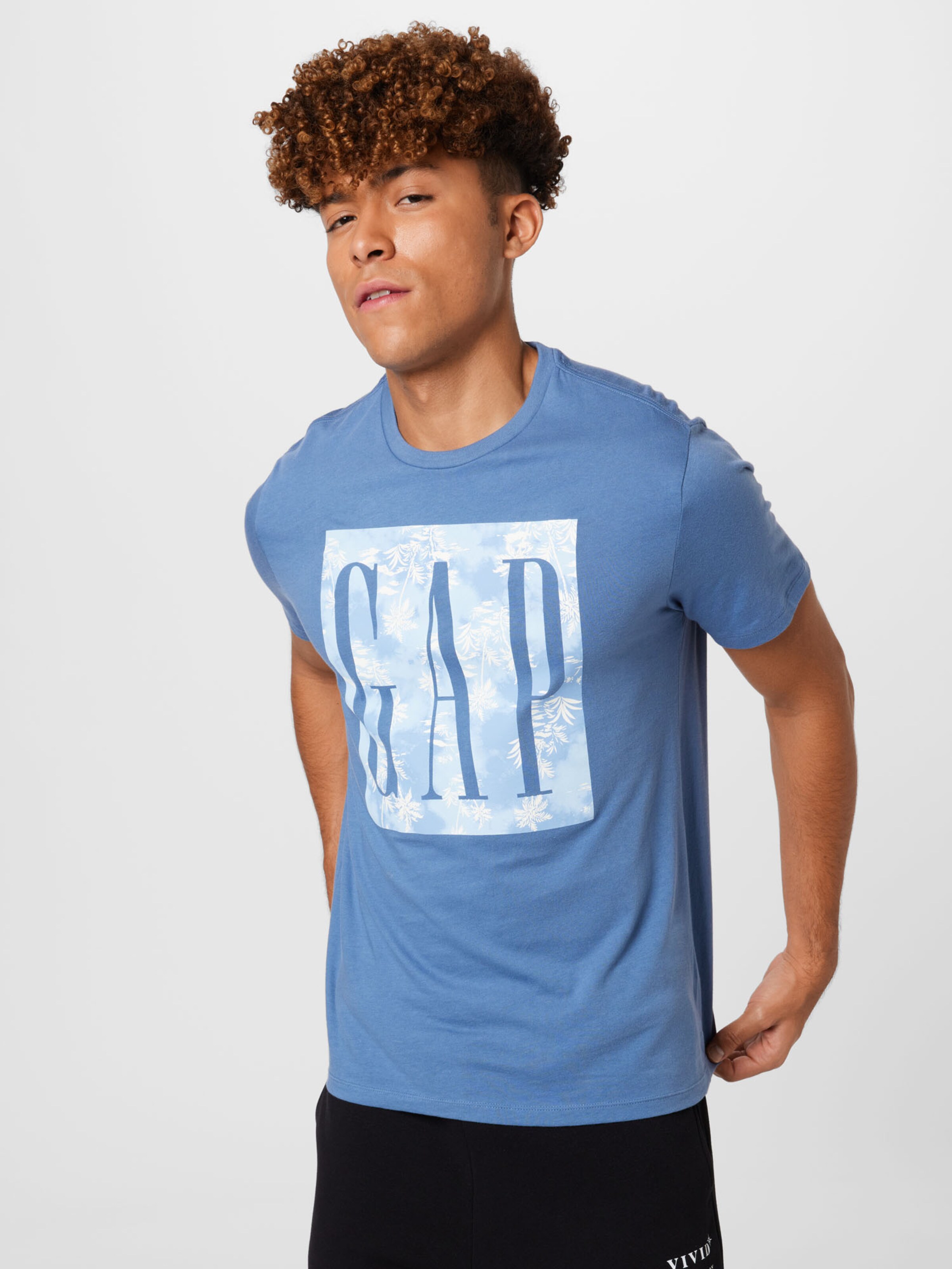Männer Shirts GAP T-Shirt in Rauchblau, Hellblau - ZB51489 Männer Shirts GAP T-Shirt in Rauchblau, Hellblau - ZB51489