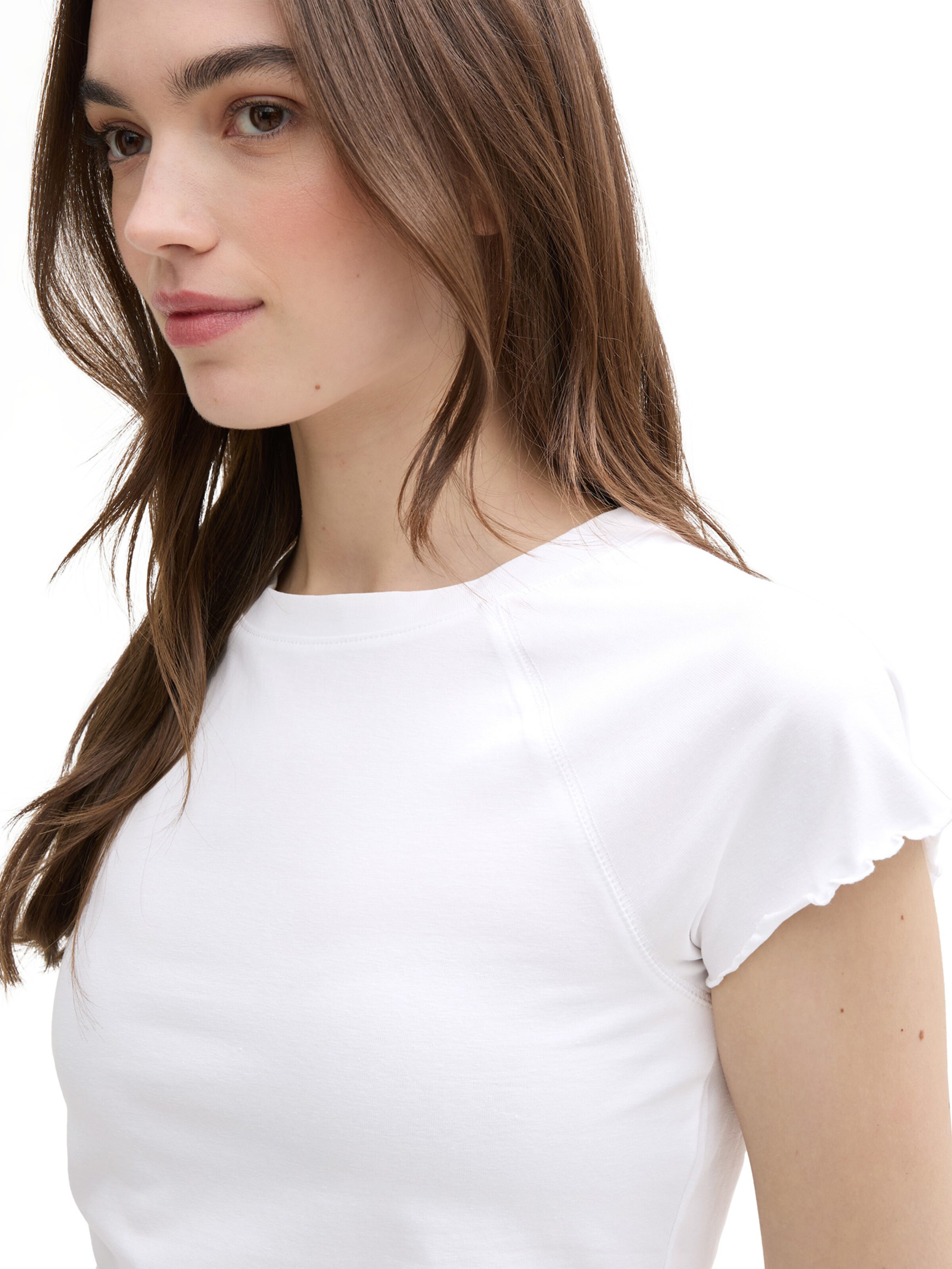 TOM TAILOR DENIM Koszulka w kolorze biały