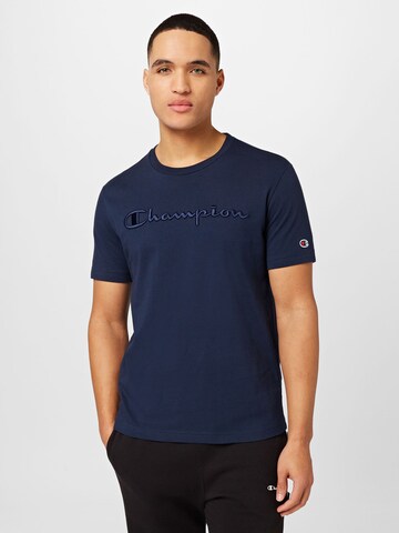 Champion Authentic Athletic Apparel Shirt in Blauw: voorkant