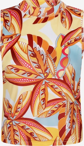 Haut 'Crop top halter Palm' Chic by Lirette en jaune : devant
