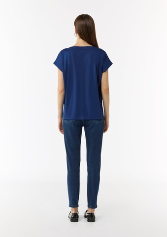 T-shirt COMMA en bleu : derrière