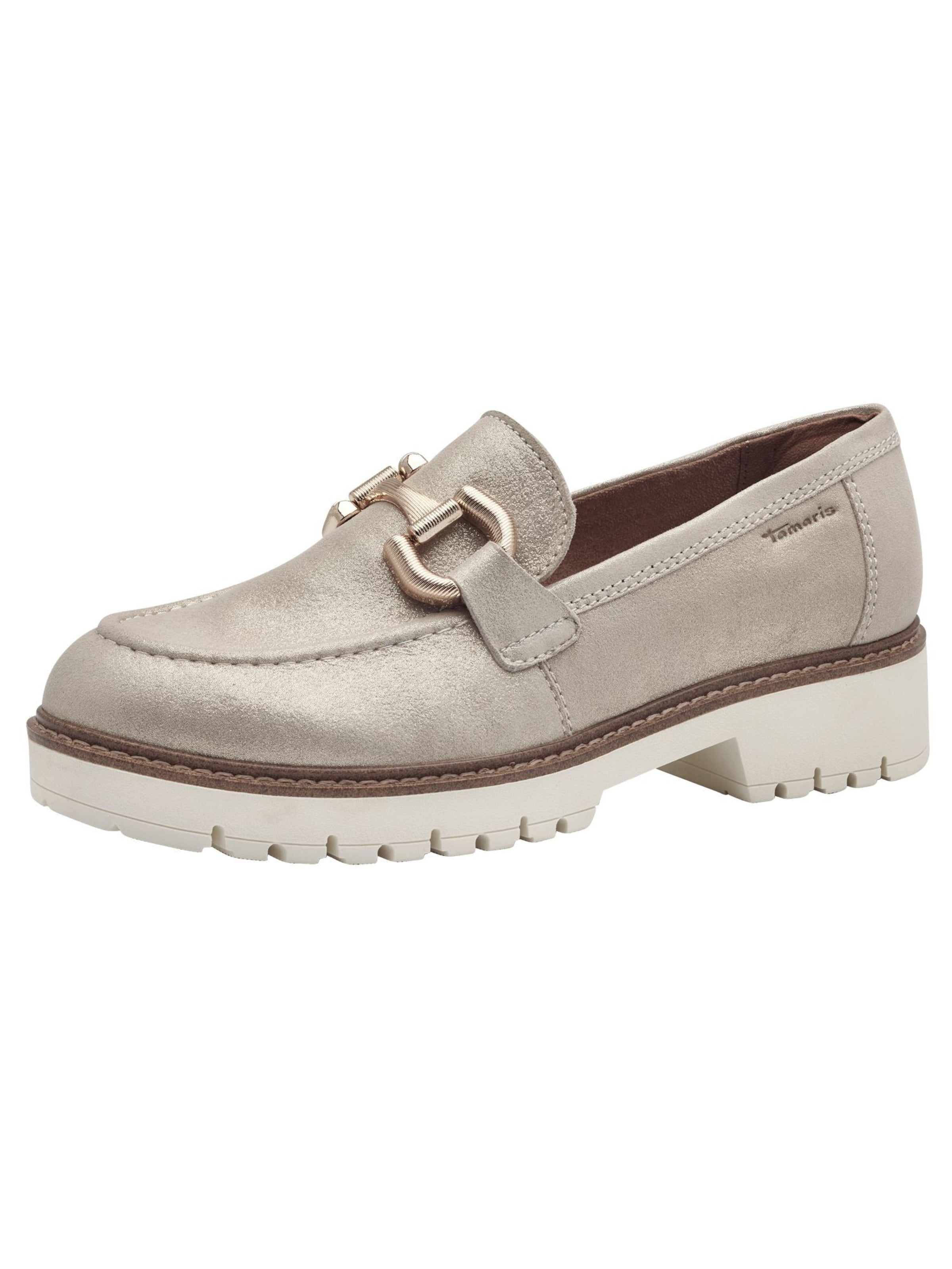 Chaussure basse Tamaris en beige : devant