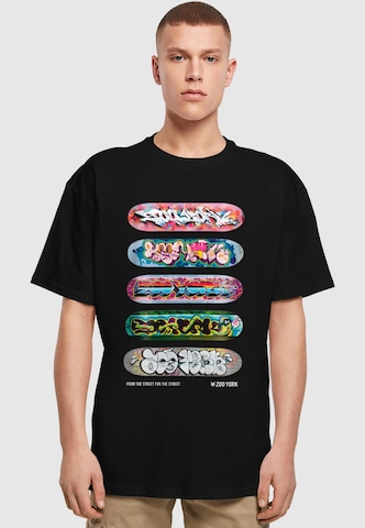 ZOO YORK T-Shirt 'Skateboards' in Schwarz: Vorderseite
