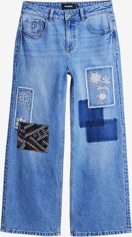 DesigualWide Leg/ Široke nogavice Traperice - plava boja: prednji dio