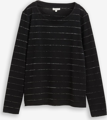 TOM TAILOR Shirt in Black: front
