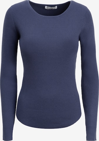 Influencer Pullover in Blau: Vorderseite