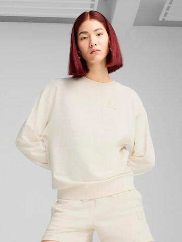 Sweat-shirt 'Ess Elevated' PUMA en blanc : devant