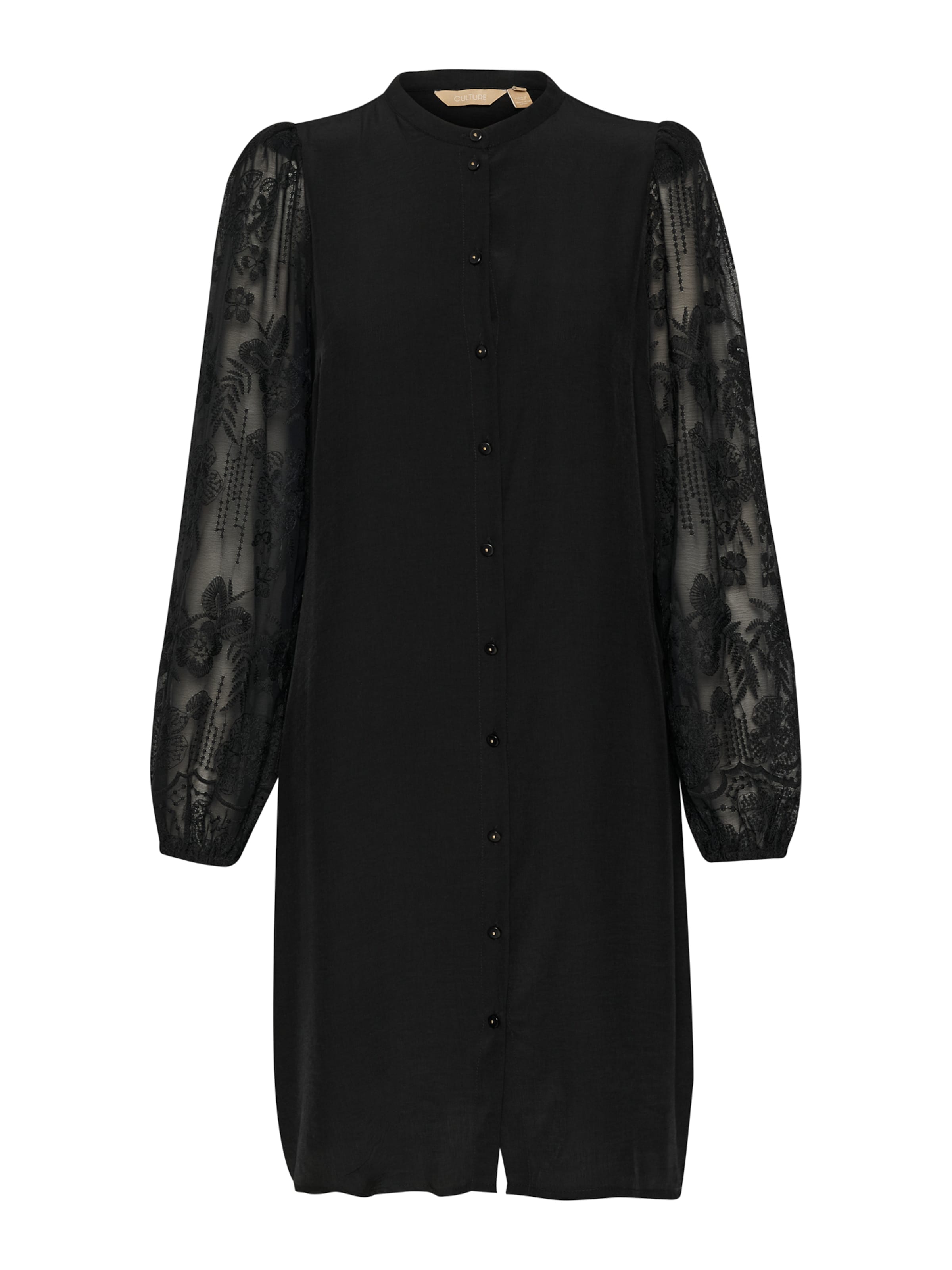 CULTUREKošulja haljina 'Lotte' - crna boja: prednji dio