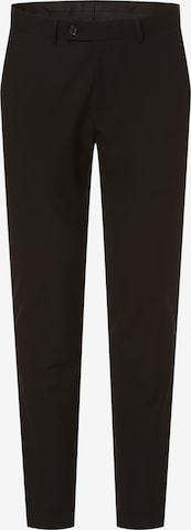 Finshley & Harding Slim fit Pleated Pants ' Kalifornia ' in Black: front